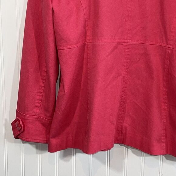 SANDRO Pink Button Pea Coat Women's Medium Pockets Lined - Picture 9 of 10